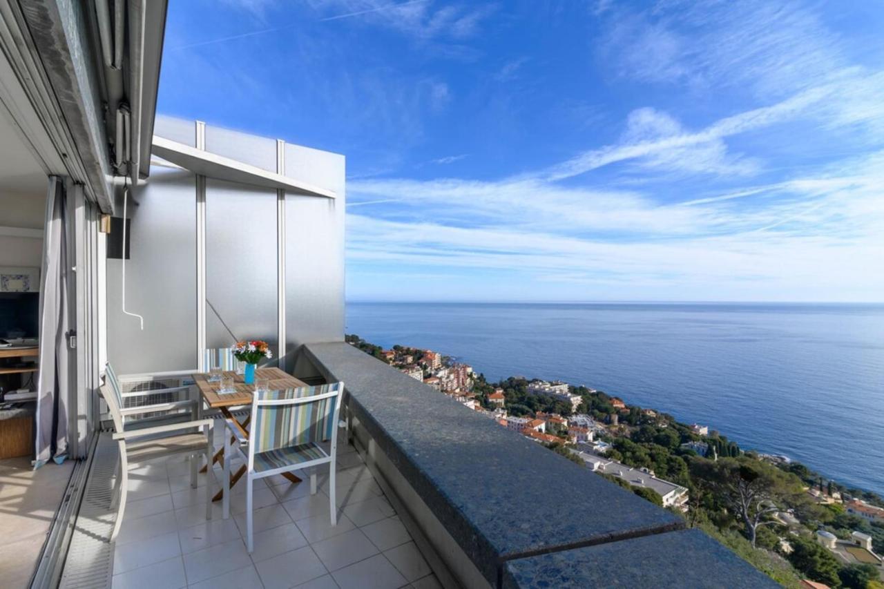 Air-Conditioned Apartment With Sea View Furnished Terrace & Parking Cap-d’Ail Exterior foto